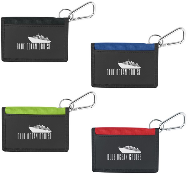 JH9482 Velcro  WALLET With Carabiner With Custom Imprint